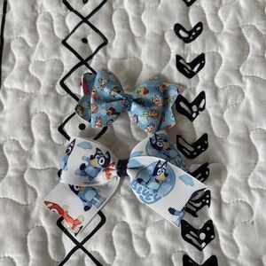 Bluey Cartoon Character Hair Bows for Kids